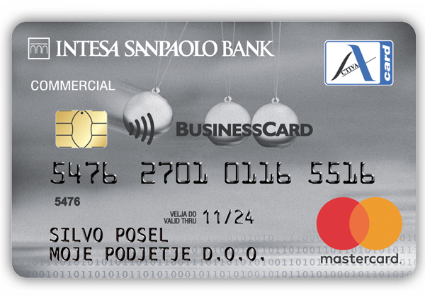 kartica z odlozenim placilom oz. kreditna kartica Activa Mastercard