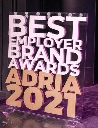 Employer award Adria 2021 nagrada