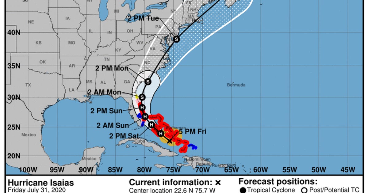 Hurricane Isaias expected to bring tropical storm conditions to South ...