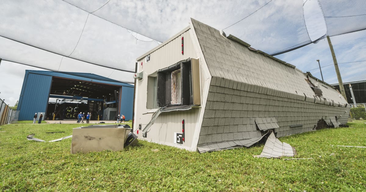 FIU’s Wall of Wind tests full-scale manufactured home