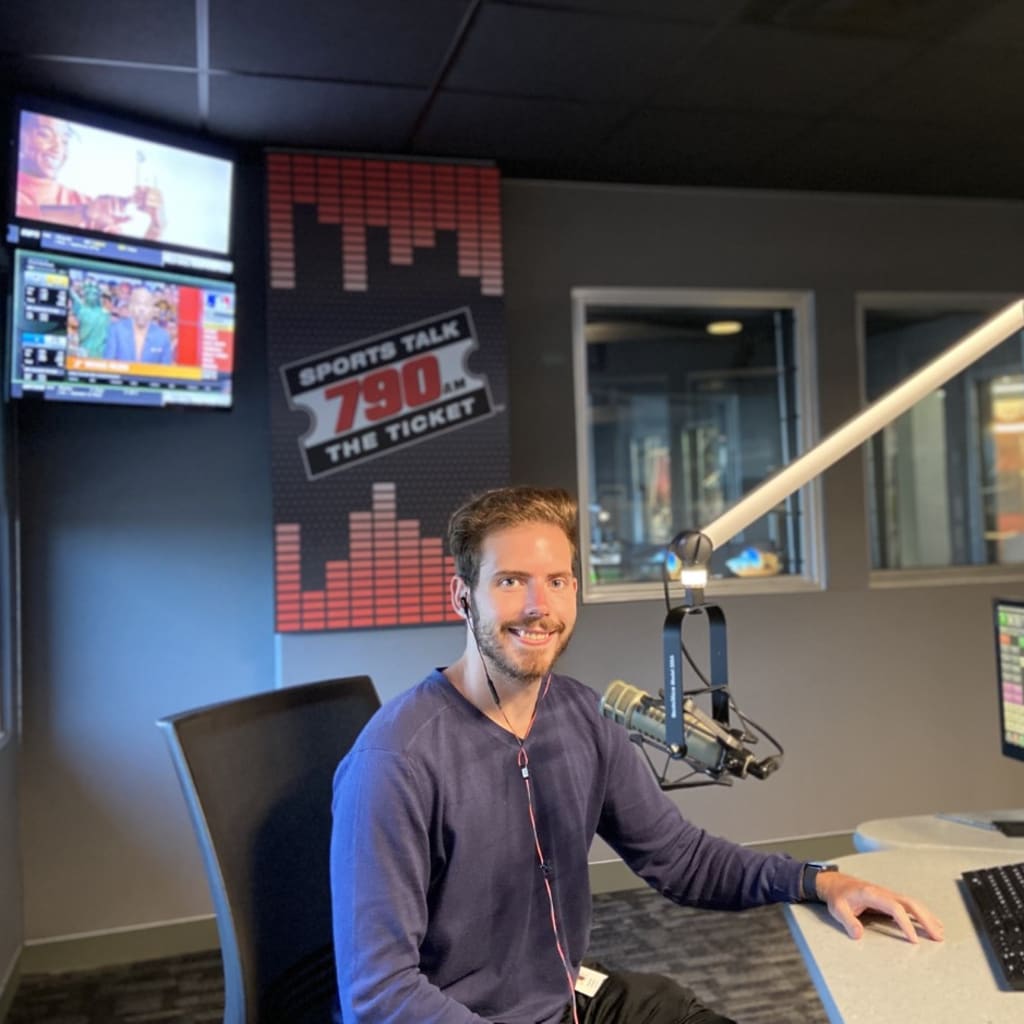 Got my first job! Working as a sports radio producer in
