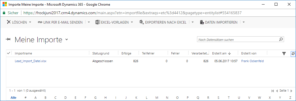 Adressen aus Excel-Dateien einfach in Microsoft Dynamics 365 importieren