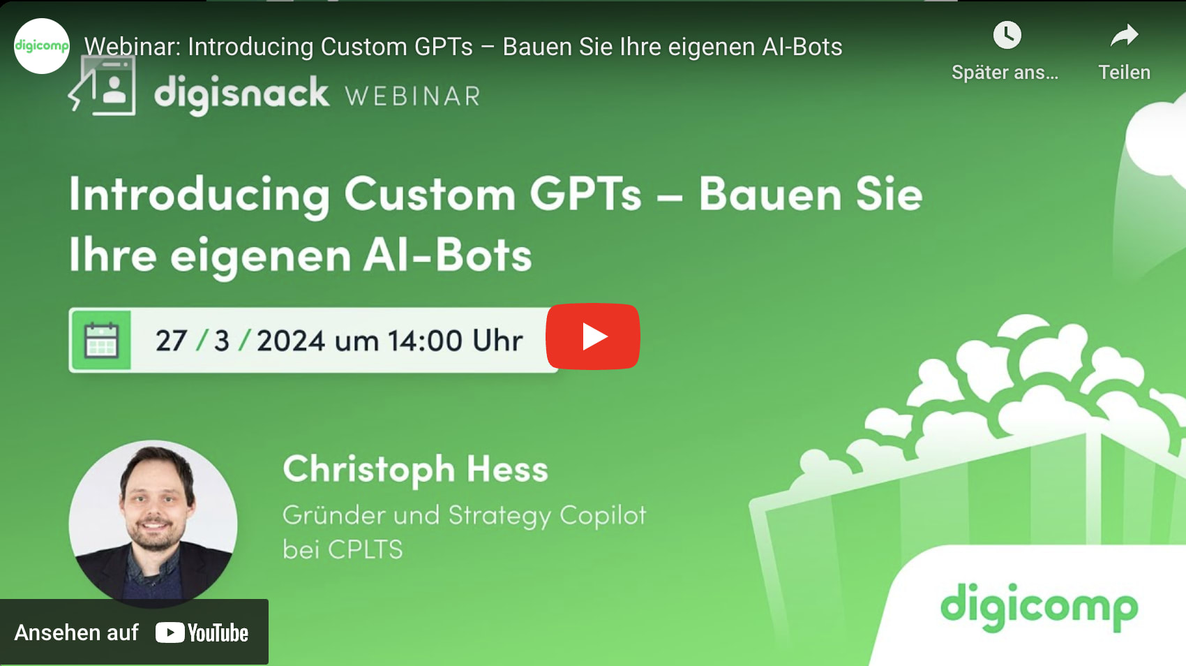 Webinar: Einführung In Custom GPTs mit ChatGPT