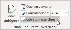 Auswahlbefehl LITERATURVERZEICHNIS