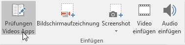 Abb. 11 Befehl Prüfungen Videos Apps
