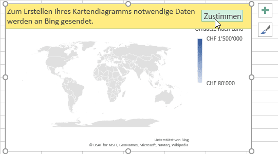 Landkarten in Excel - Office 365