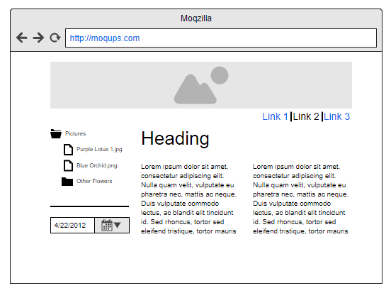 moqups - Websites skizzieren