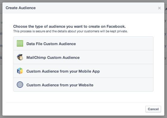 Typen von Custom Audiences in Facebook