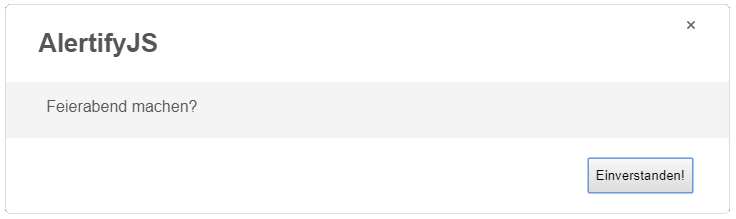 Schönere Javascript-Dialoge mit AlertifyJS
