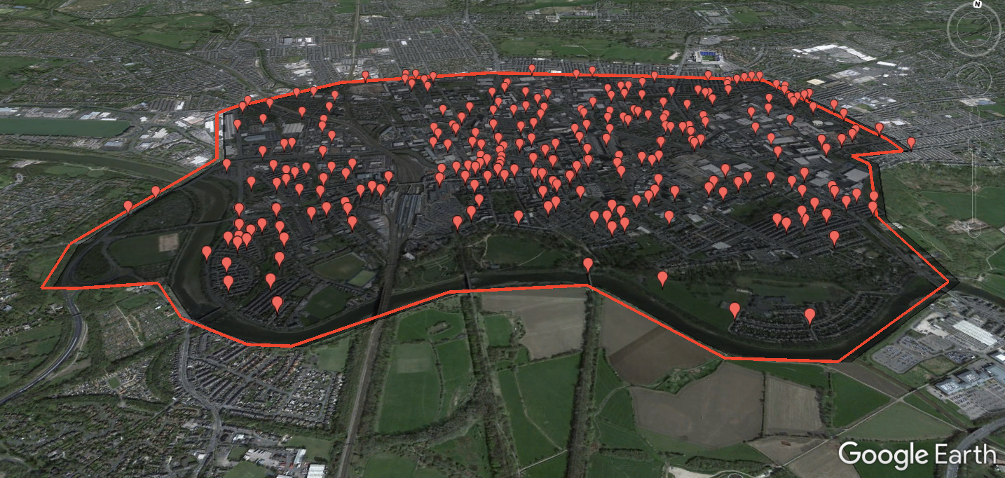 Mapping street level crime in an area