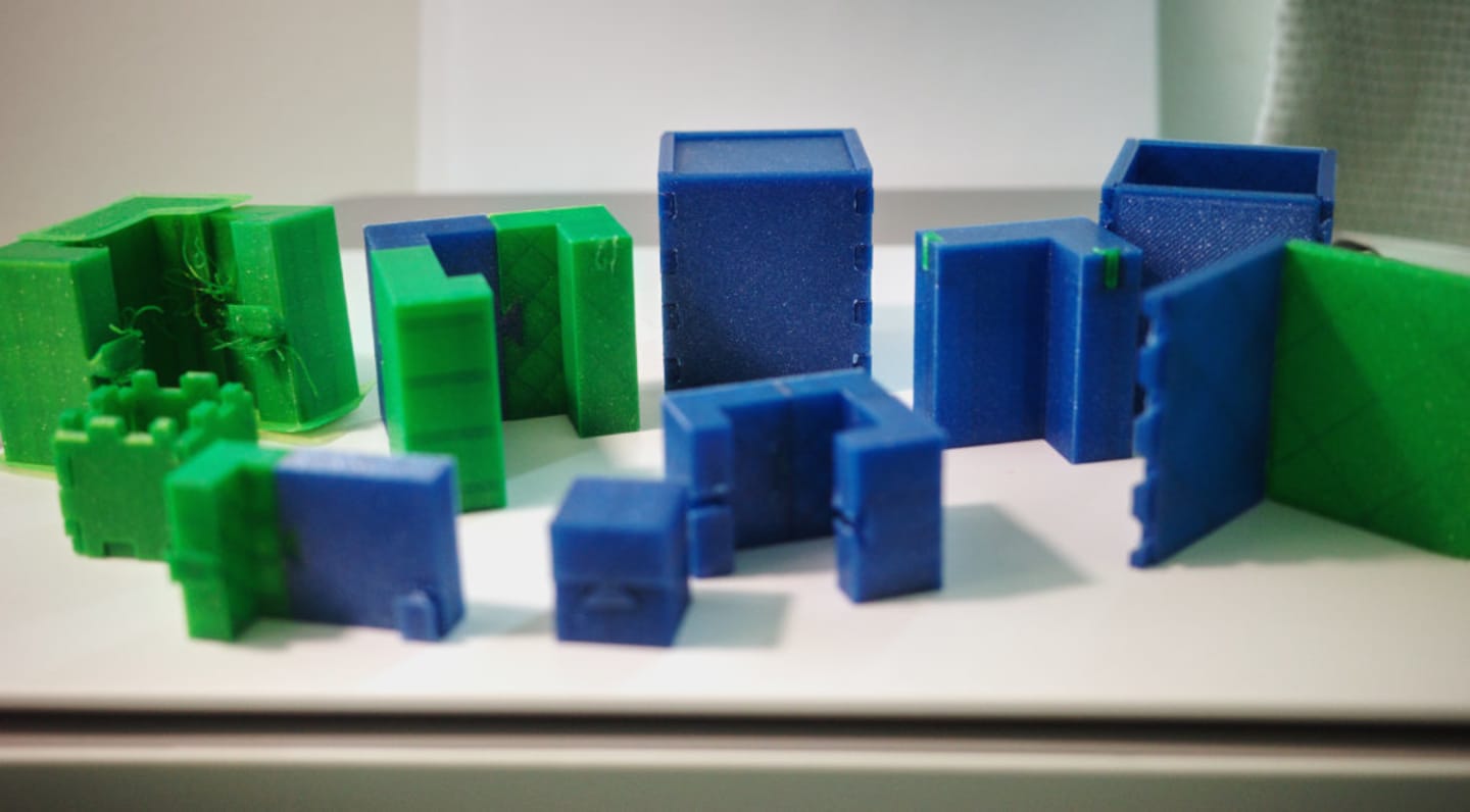 a photo with multiple iterations of boxes of different sizes, thicknesses and colours