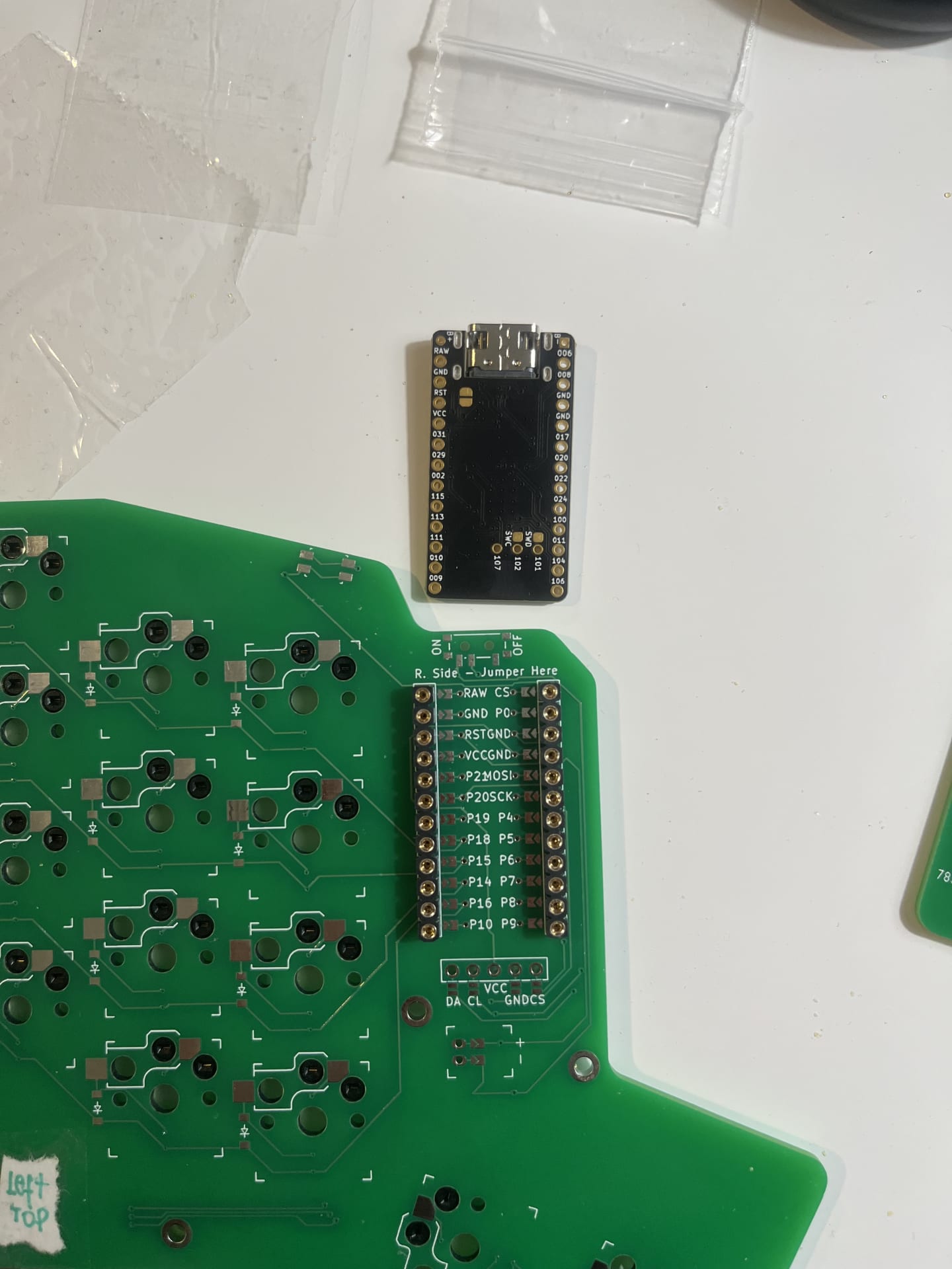 Photo of the controller and the pcb