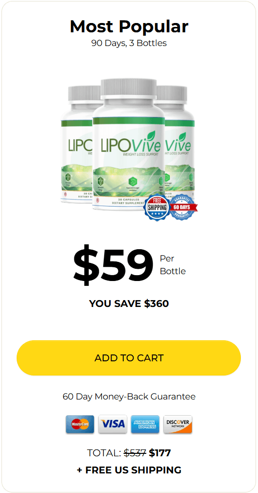 Lipovive Supplement 3 Bottles