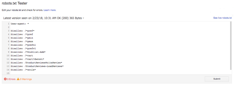 Robots.txt issue