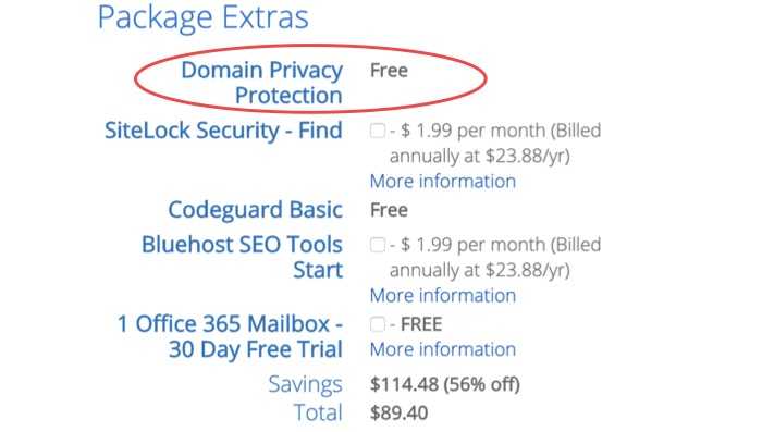 bluehost extra