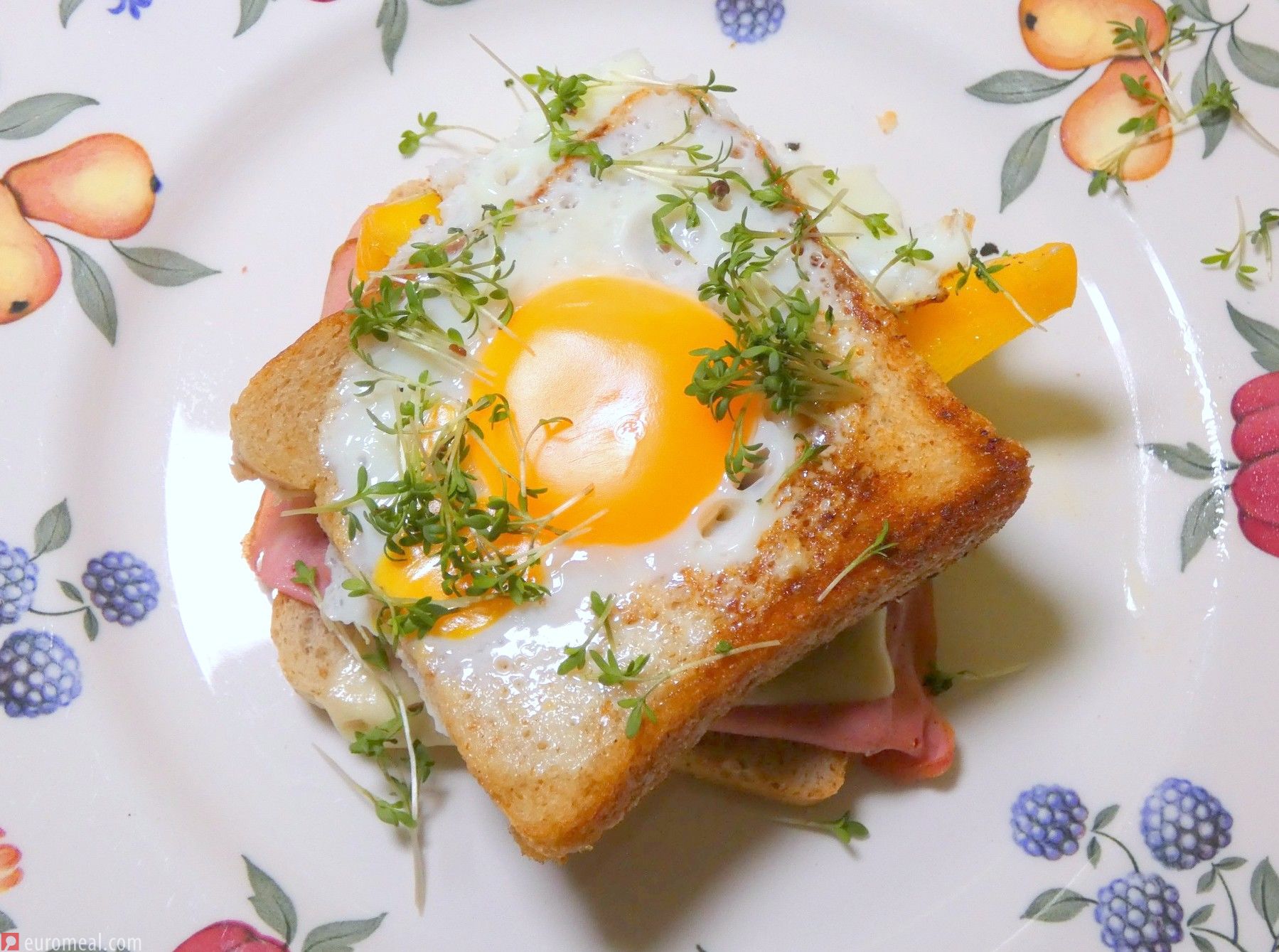 Leberkäse-Toast mit Spiegelei - euromeal.com