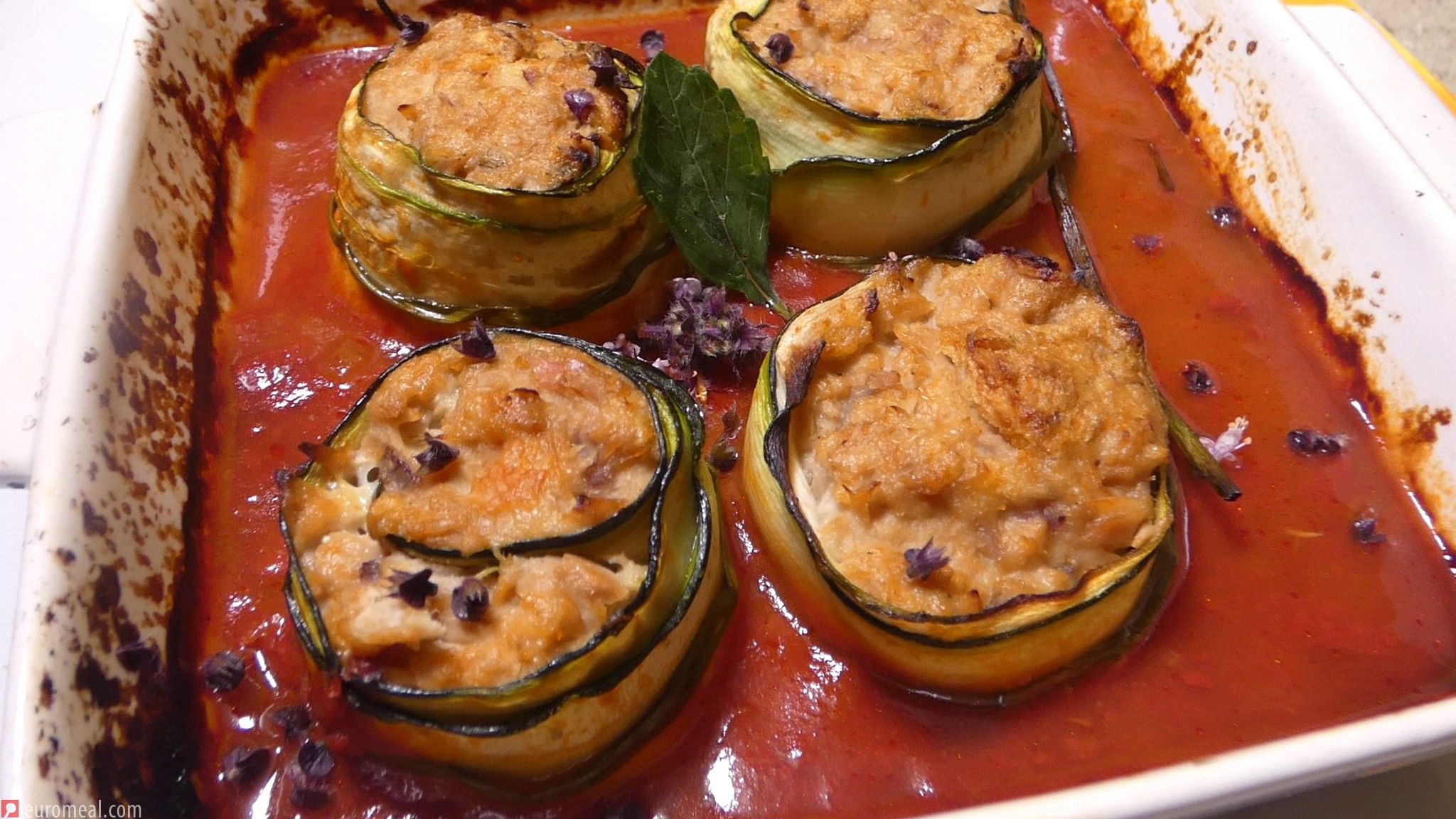 Zucchiniröllchen mit Thunfischfüllung - euromeal.com