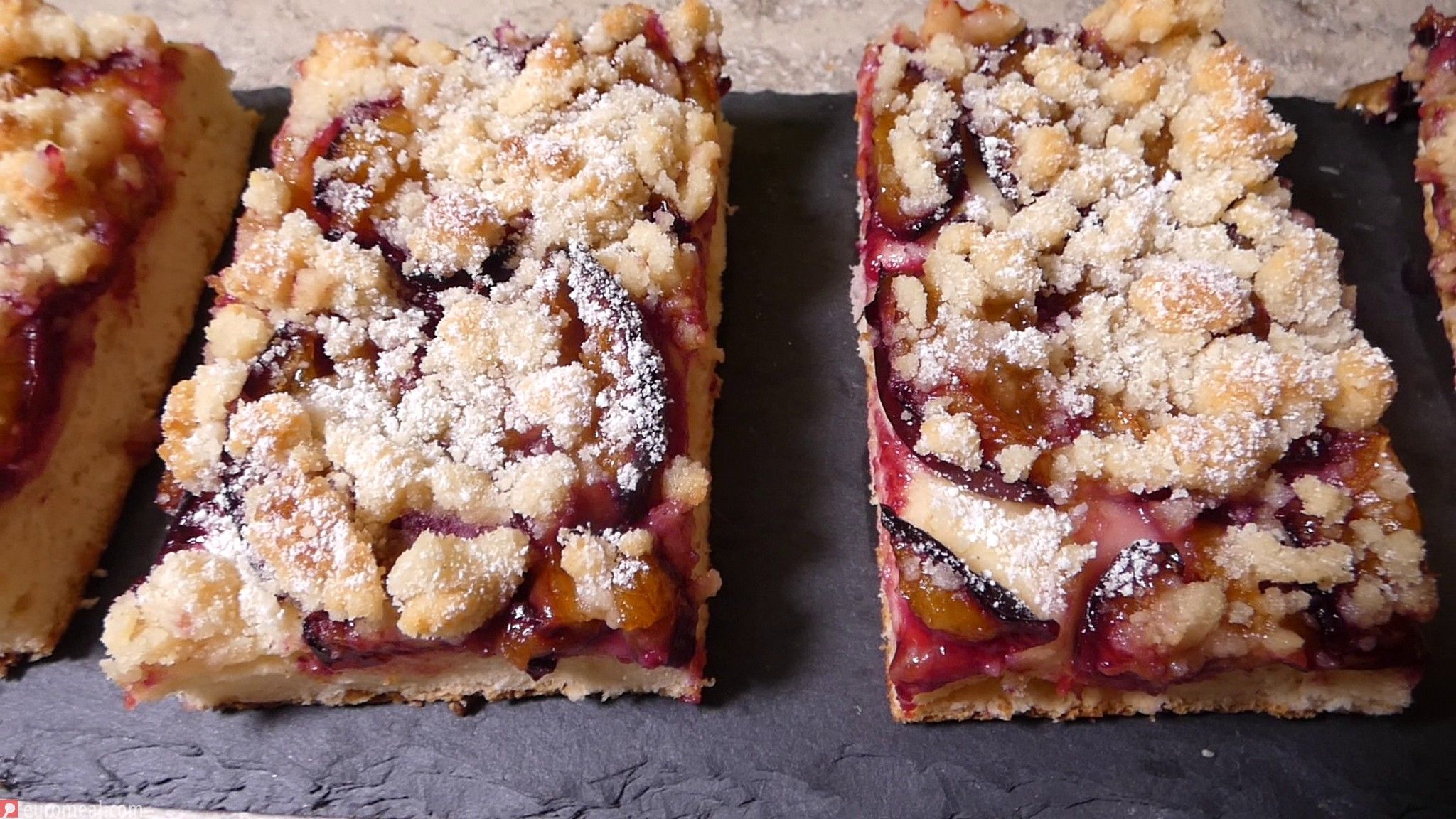 Zwetschgen Streuselkuchen aus Marzipangermteig