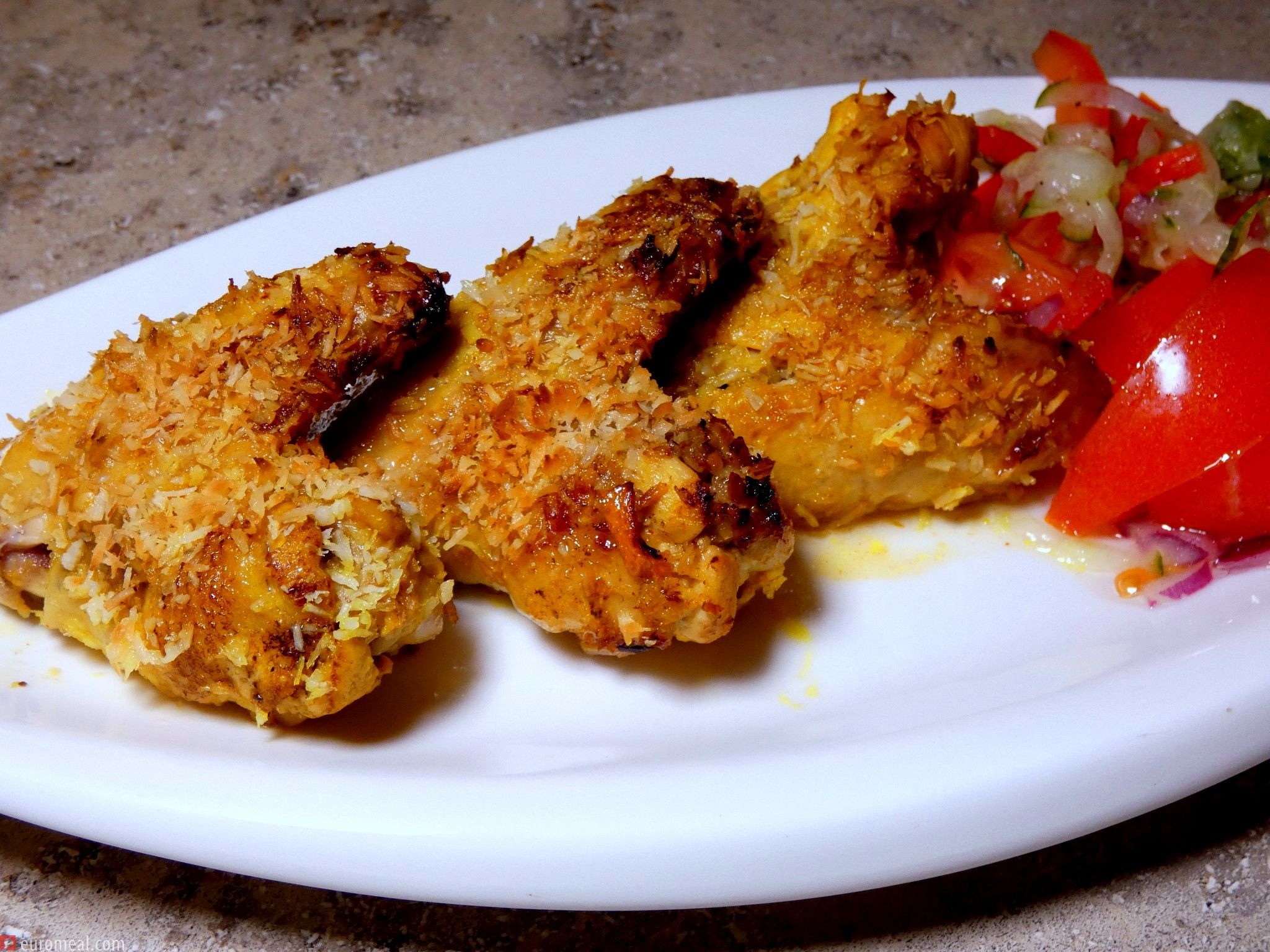 Chicken wings mit Orange und Kokos