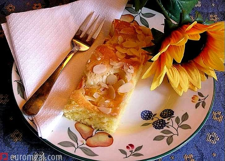 Aprikosenkuchen mit Mandelblättchen · euromeal