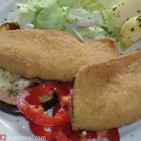 Leberkäse Cordon bleu mit Kräutern