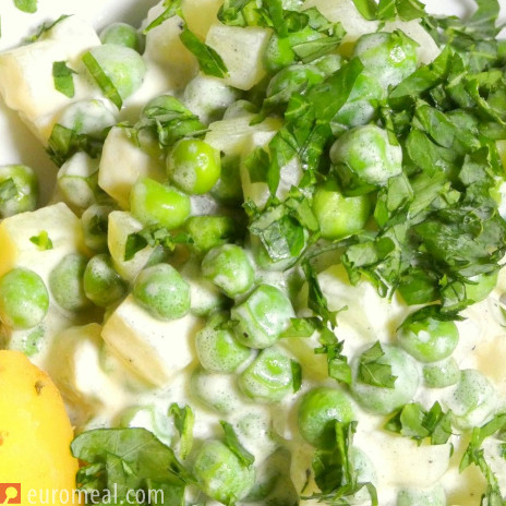 Kohlrabi mit Erbsen