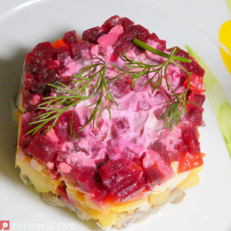 Hering unterm Pelzmantel - russischer Schichtsalat