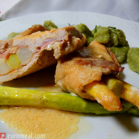 Kotelett mit Spargelfüllung