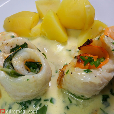 Pangasius Bärlauchroulade