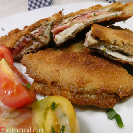 Parasol Cordon bleu - Gebackener Parasol mit Schinken Käse Füllung