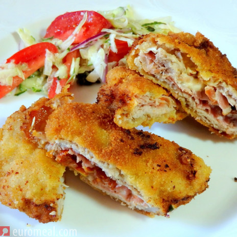 Cordon bleu mit Mozzarella Füllung