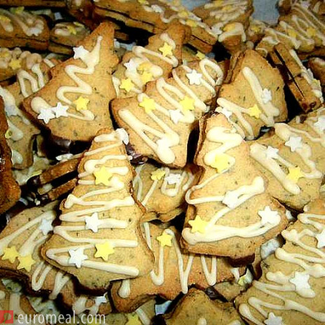 Kürbiskernbäumchen mit Apfel-Honigfüllung