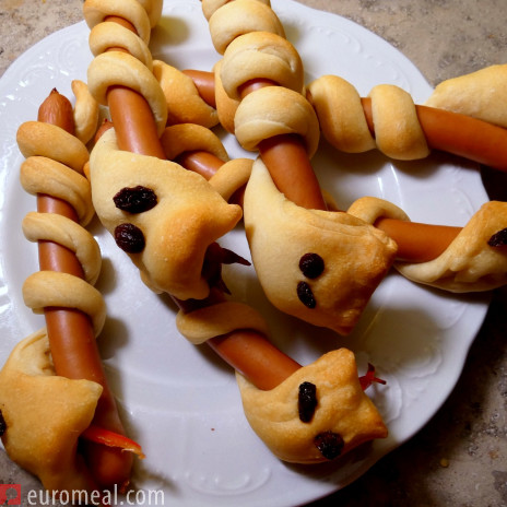 Schlangen Hot dog