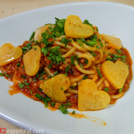 Spaghetti bolognese mit Kürbis