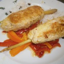 Zitronengrasspieße mit Hühnerfelisch