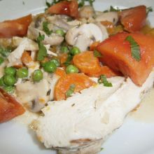 Eingemachtes Huhn
