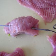 Schnitzel feststecken