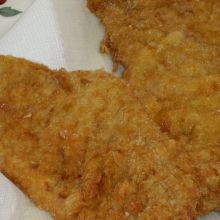 Schnitzel abtropfen lassen