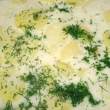 Kartoffel unter die Sauce rühren