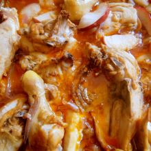 Apfelhuhn braten