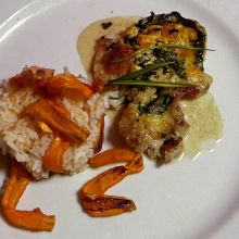 Kotelett mit Bärlauch Käsekruste