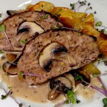 Faschierter Braten mit Champignons