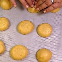 Krapfen flach drücken