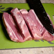 Fleisch einschneiden