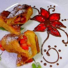 French Toast - Erdbeerröllchen