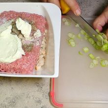 Frühlingszwiebeln schneiden
