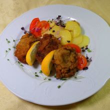Gebackene Schweineleber