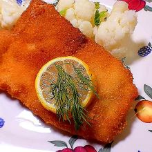 Gebackene knuspriges Buntbarschfilet