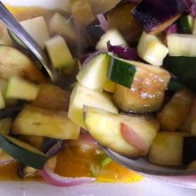 Gemüse mit Marinade