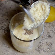 Käse einrühren